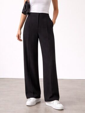 Aritzia Wilfred Wide Leg Trousers Pants Black Size 2